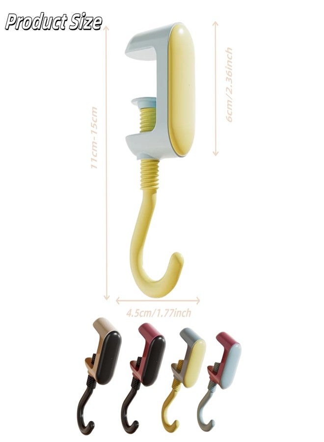 Turutu 3 Pcs Adjustable Desk Hook for Bag, No Drilling Bag Hanger, Table Hook for Various Thickness Desks, Ideal for Hanging Backpacks, Headphones, Umbrellas, Purses, Keys - Image 3